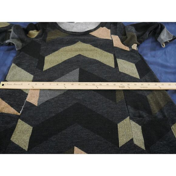 Egs California Women's Multi Color Chevron A-Line Mini Dress M - Picture 6 of 9